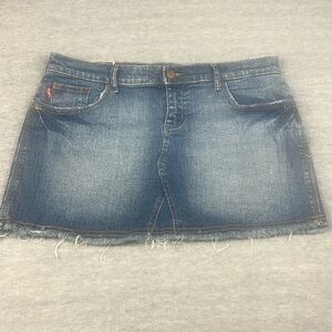 Denim Jean Mini Skirt Womens Size M/L (11)